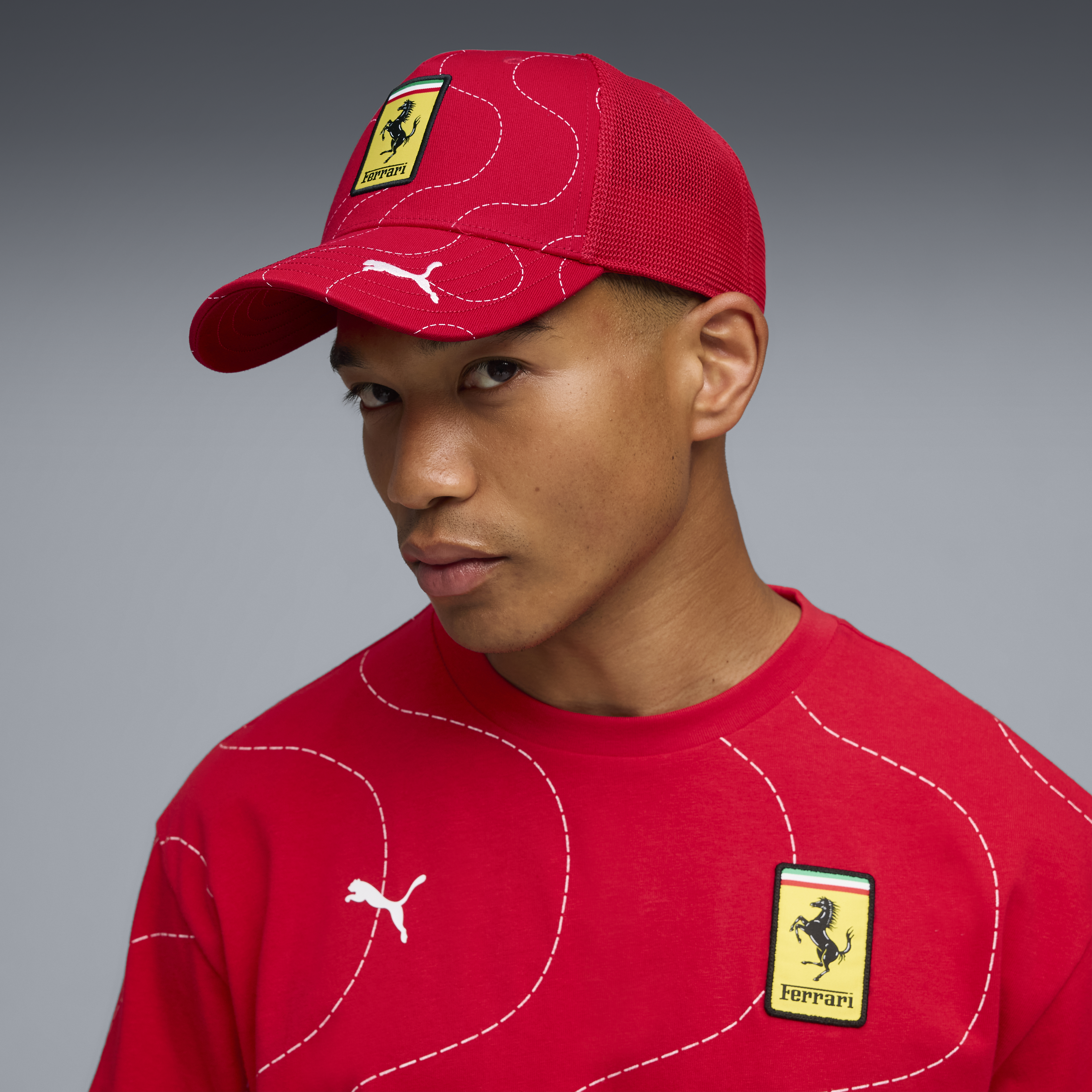 Czapka trucker Ferrari, edycja specjalna Monza, czerwona 🔥
