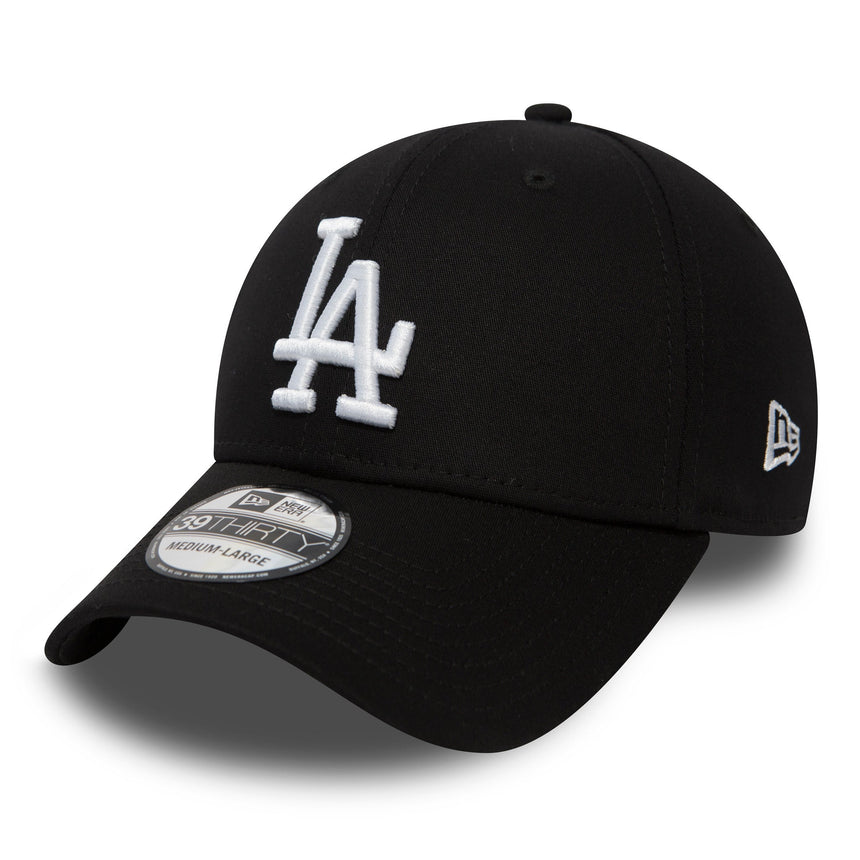 Czapka Los Angeles Dodgers, New Era, 39THIRTY, niezbędna, czarna