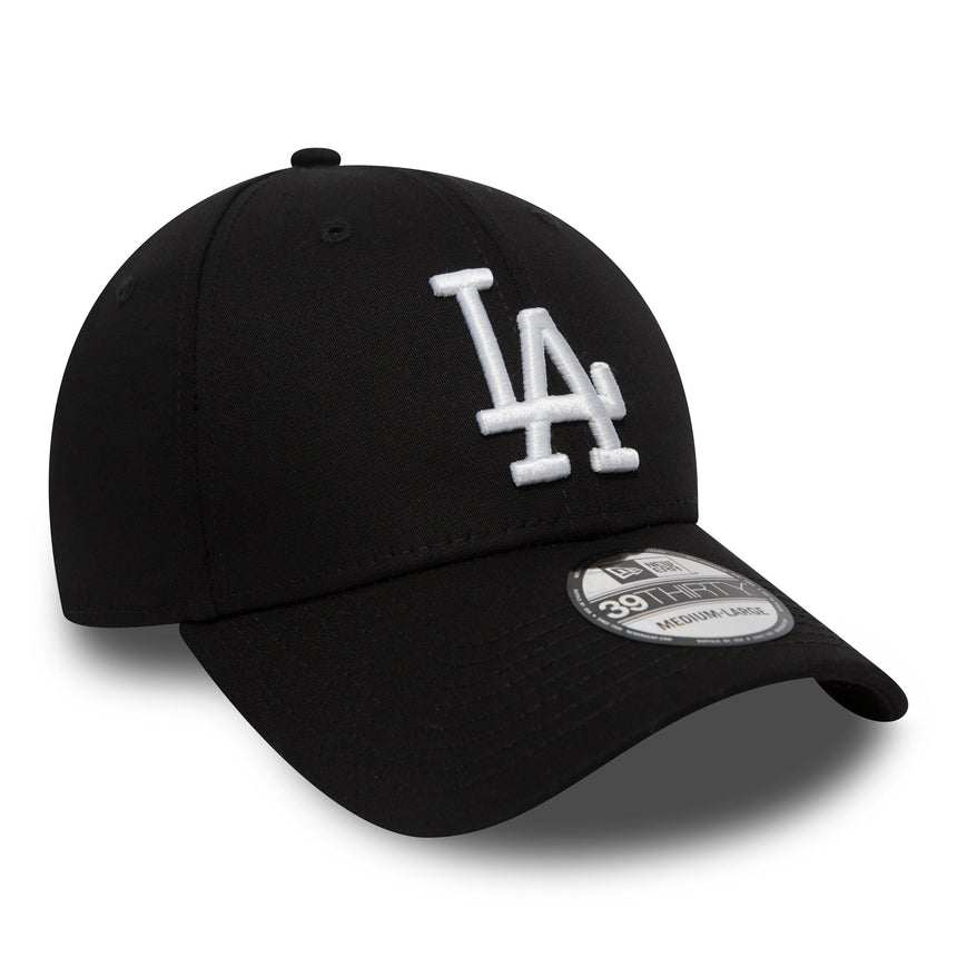 Czapka Los Angeles Dodgers, New Era, 39THIRTY, niezbędna, czarna
