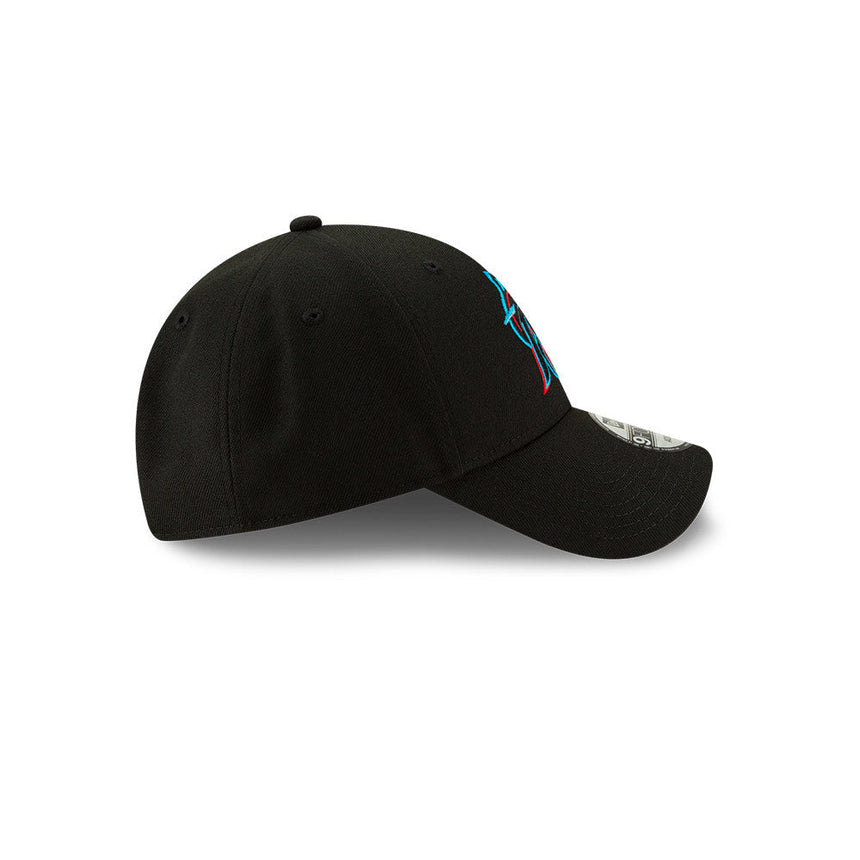 Czapka Miami Marlins, New Era, 9FORTY, drużyna, czarna