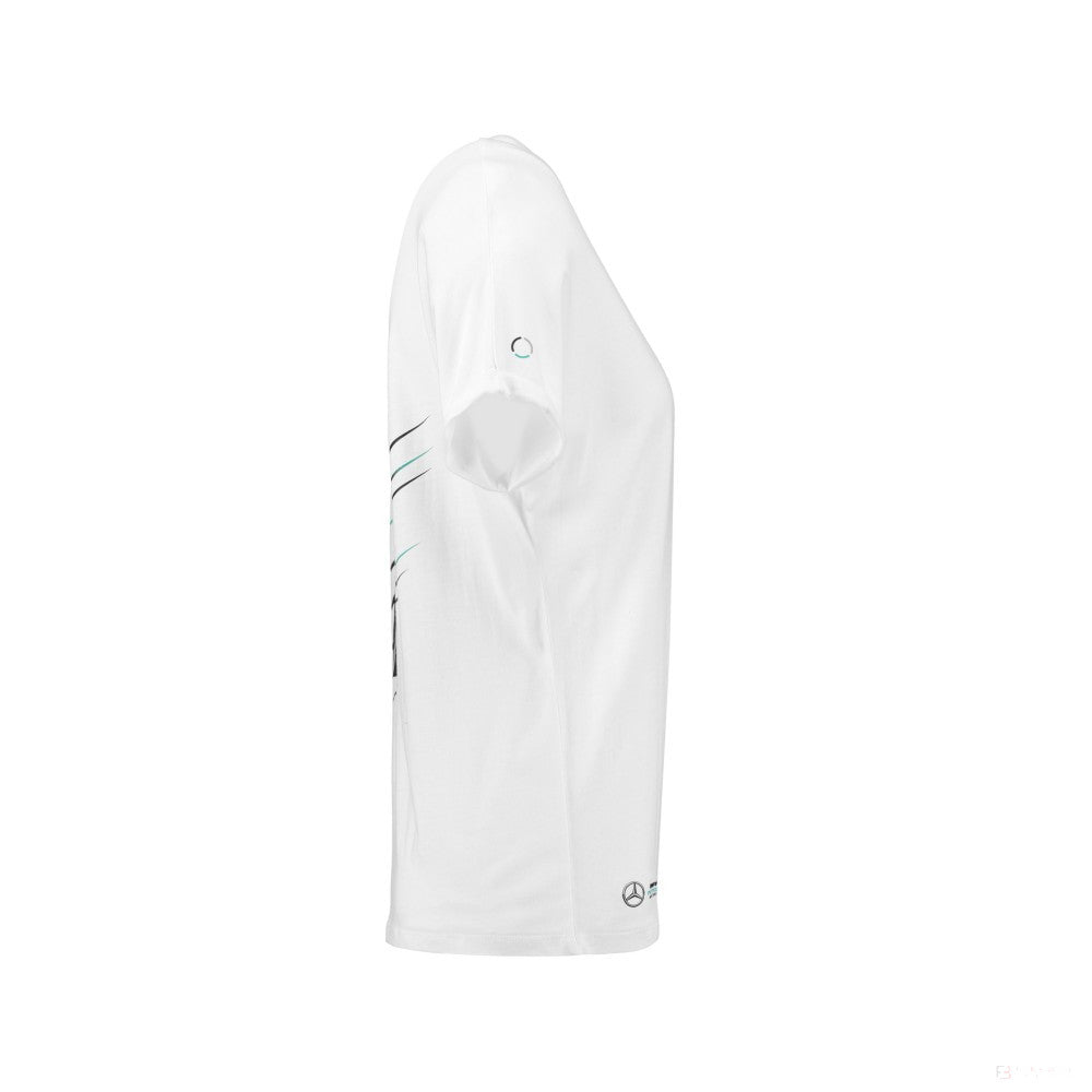 Dámské tričko Mercedes, Bottas Valtteri 77, bílé, 2018 - FansBRANDS®