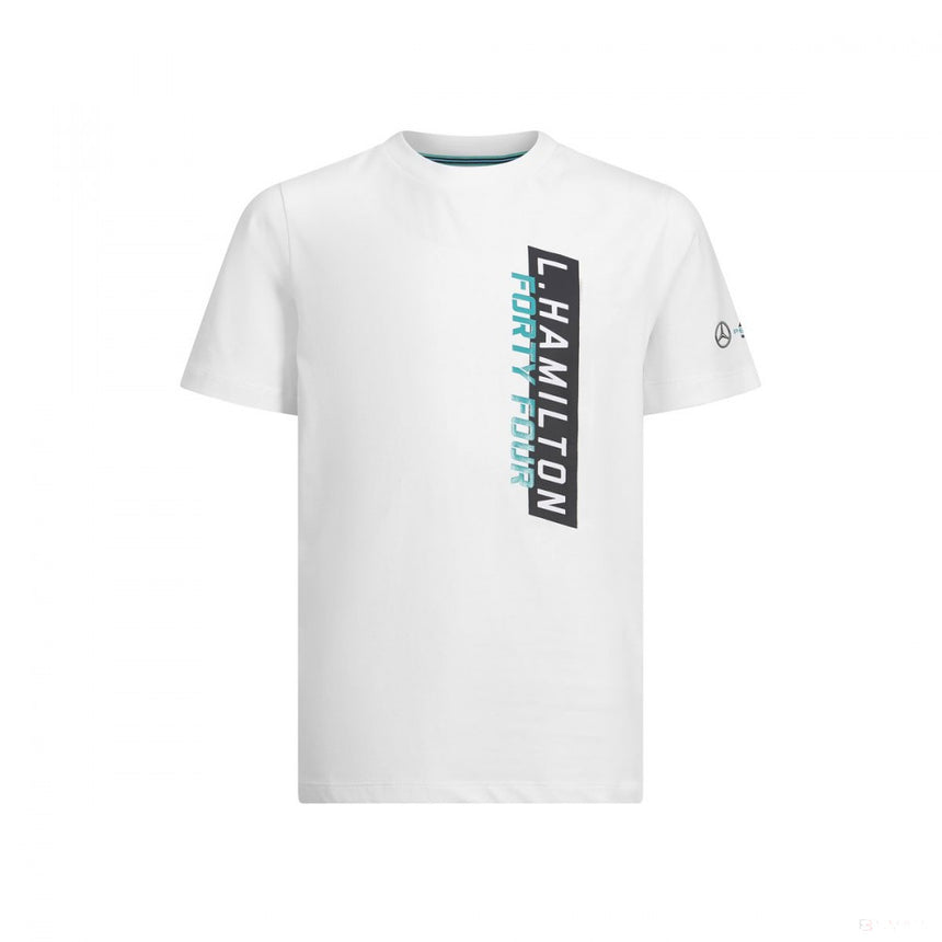 Dětské tričko Mercedes, Lewis Hamilton #44, bílé, 2019 - FansBRANDS®