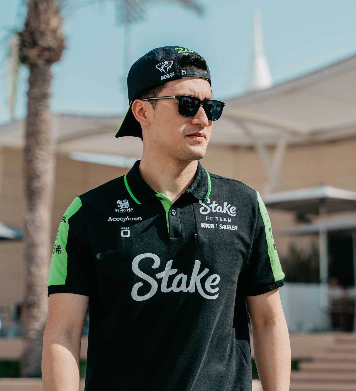 Kick Sauber Cap, CODE ZERO, Guanyu Zhou, Schwarz