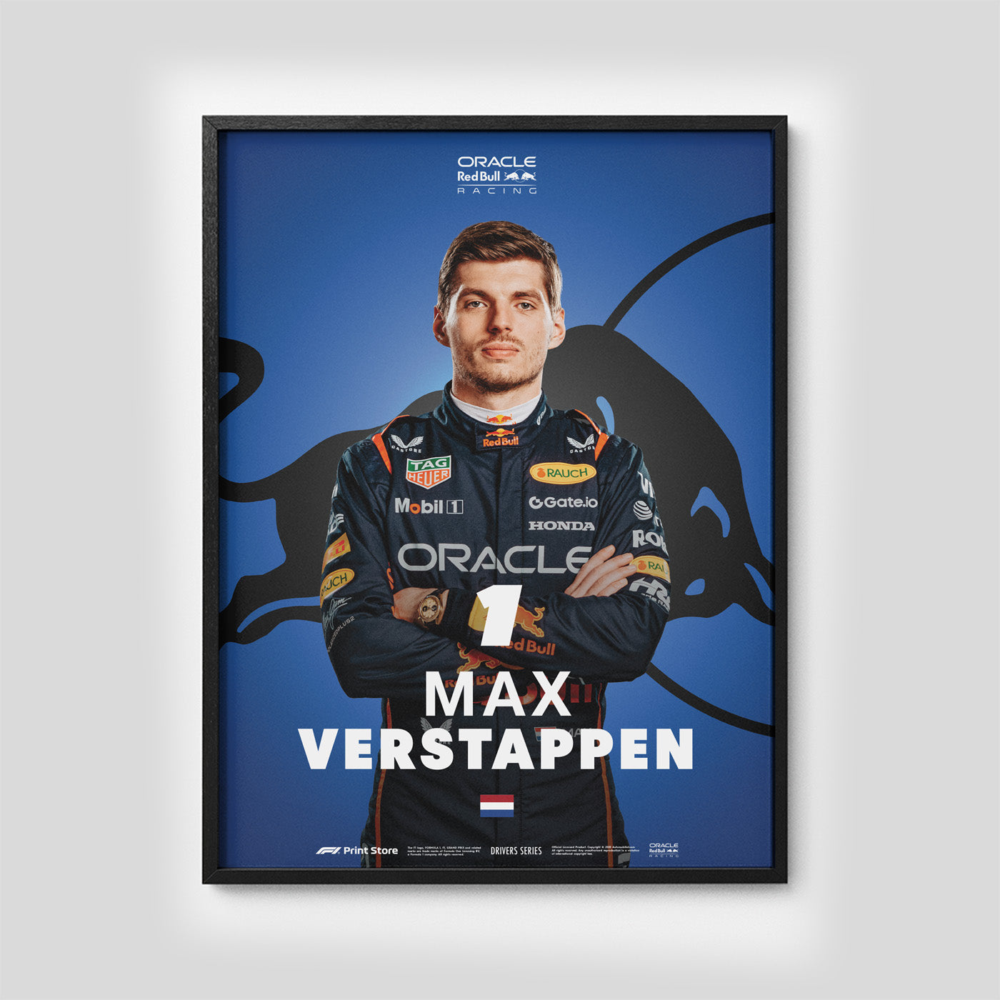 Oryginalny Print F1 - Plakat Maxa Verstappena (rozmiar A3)