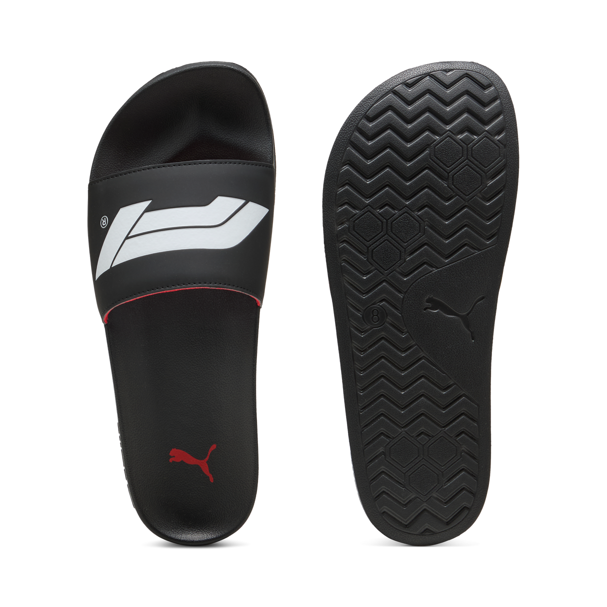 Kapcie z logo F1, Puma, Leadcat 2.0, czarne