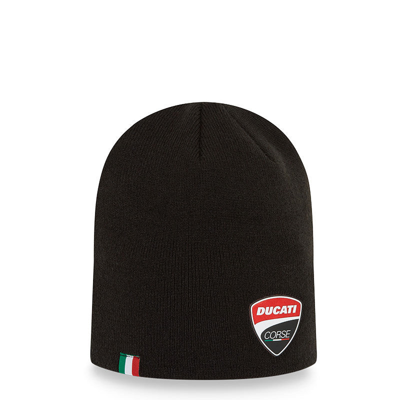 Czapka beanie Ducati z gumowym logo, New Era, czarna