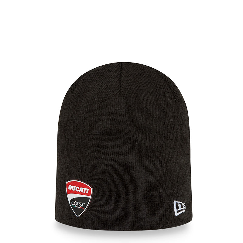 Czapka beanie Ducati z gumowym logo, New Era, czarna
