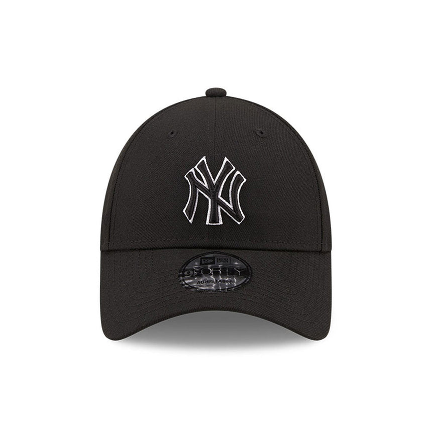 czapka z daszkiem New York Yankees, New Era, 9FORTY, obrys w stylu pop, czarna