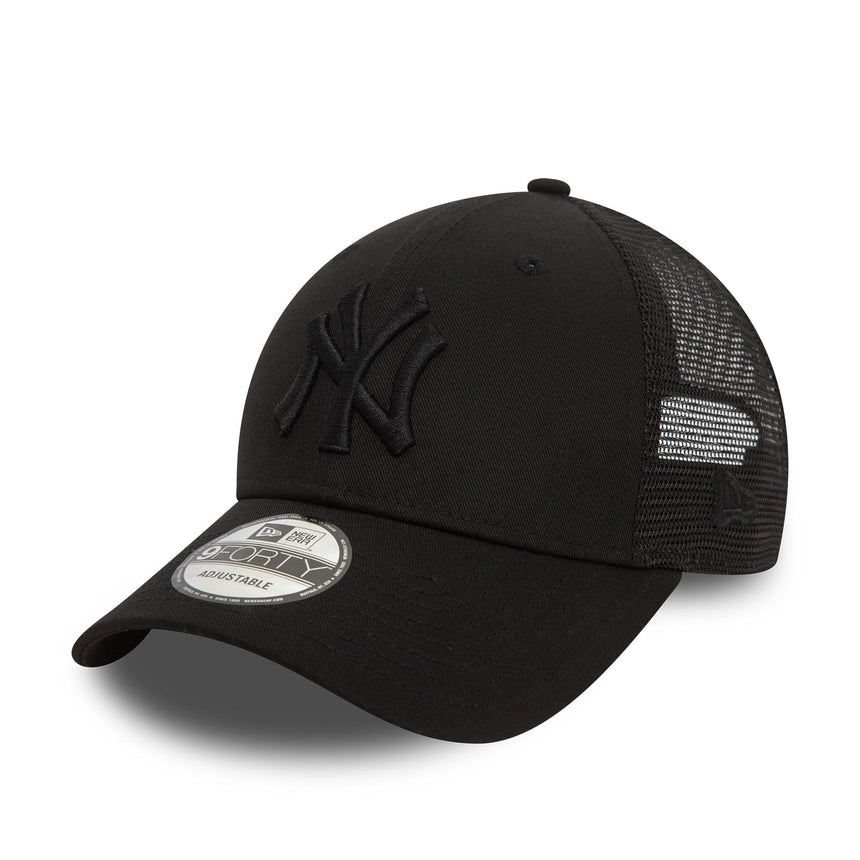 czapka New York Yankees, trucker, New Era, 9FORTY, czarna w całości