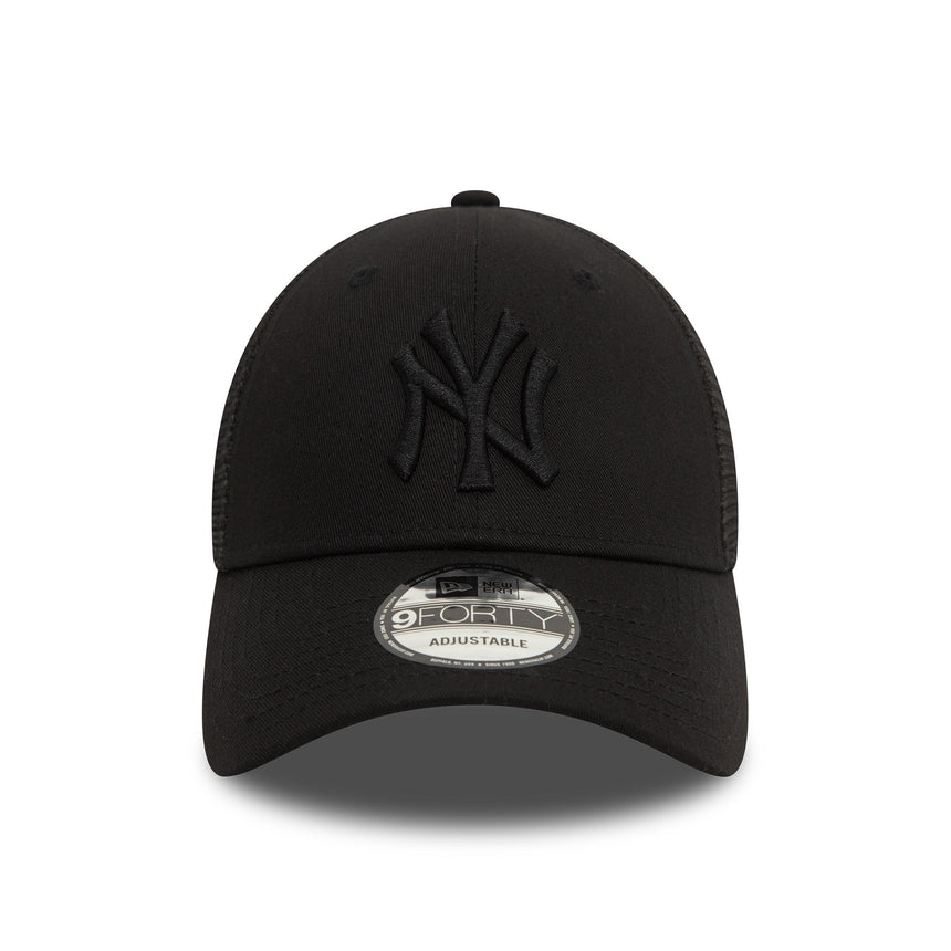 czapka New York Yankees, trucker, New Era, 9FORTY, czarna w całości
