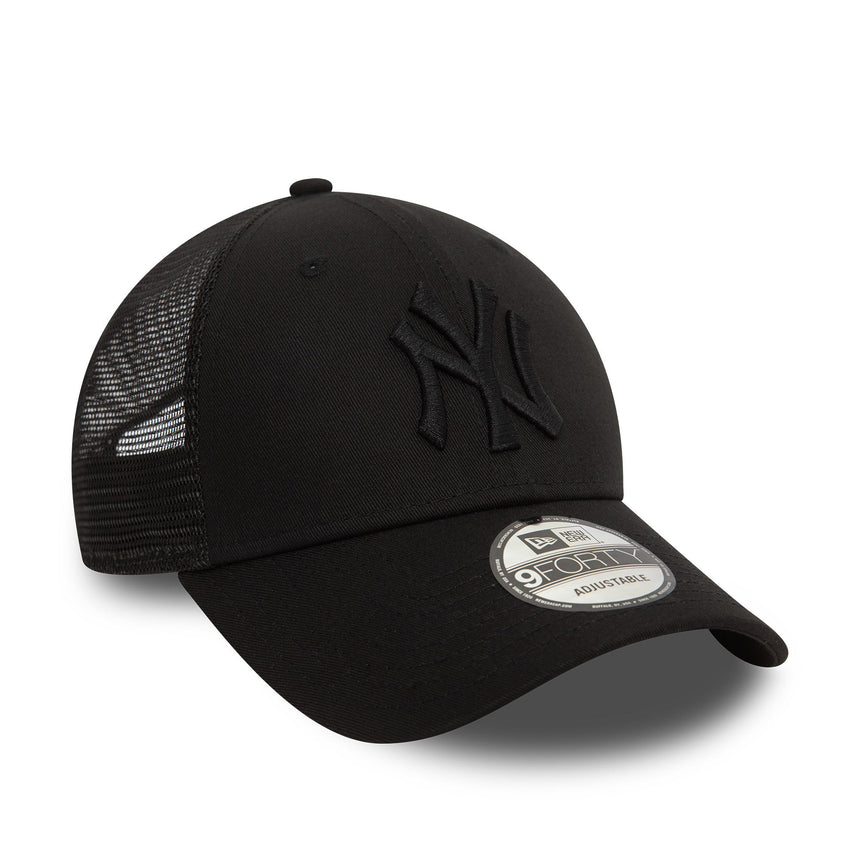 czapka New York Yankees, trucker, New Era, 9FORTY, czarna w całości