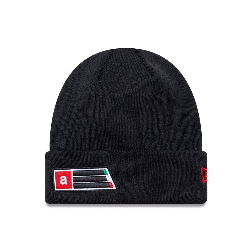 Czapka beanie Aprilia, z ściągaczem, New Era, czarna