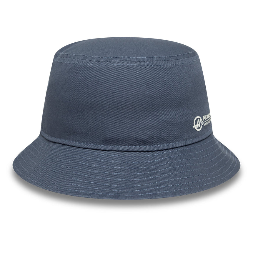 Czapka typu bucket Haas, sezonowa, zwężana, New Era, 9FORTY, niebieska