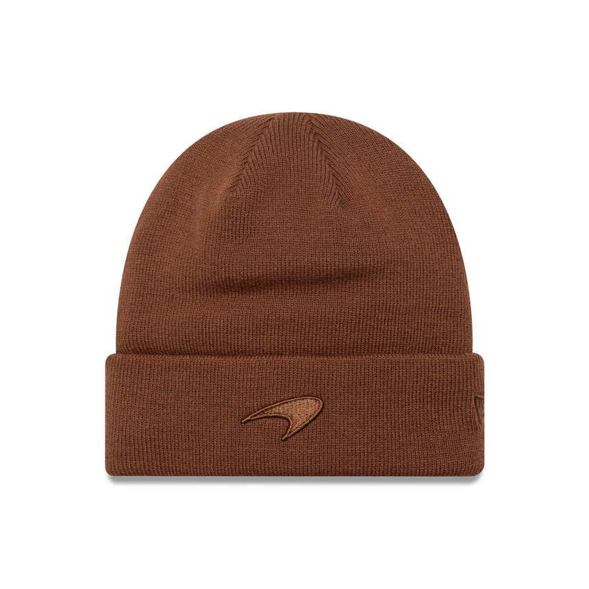 Czapka beanie McLaren, sezonowa, dzianinowa z ściągaczem, New Era, czerwony