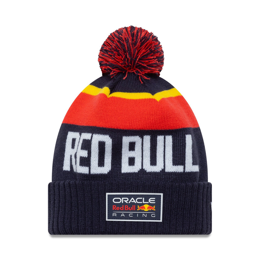 Czapka zimowa Red Bull Racing, logotyp słowny, New Era, wielokolorowa