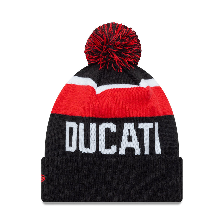 Czapka Ducati typu beanie, logotyp, New Era, wielobarwna