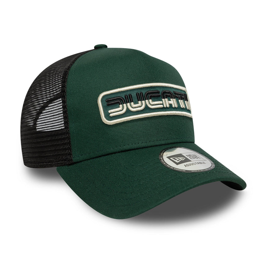 Czapka Ducati trucker, sezonowa, New Era, 9FORTY, zielona
