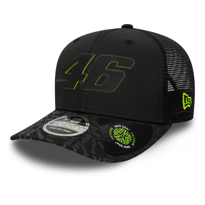 Valentio Rossi czapka #46, VR46, zrównoważona, New Era, 9SEVENTY, czarna