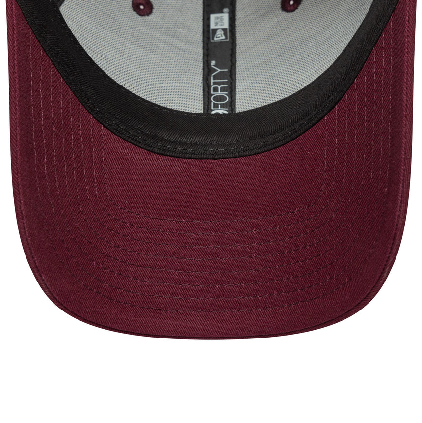 Valentio Rossi #46 czapka z daszkiem, VR46, sezonowa, New Era, 9FORTY, burgundowy