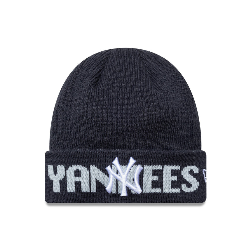 Czapka beanie New York Yankees z logotypem, niebieska
