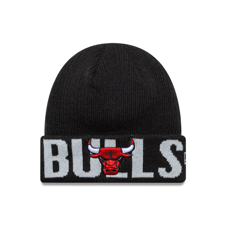 Czapka beanie Chicago Bulls, New Era, logo słowne, czarna