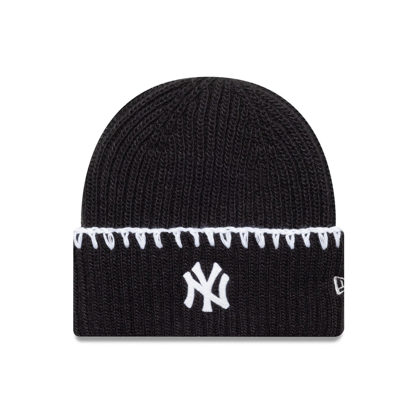 Czapka beanie New York Yankees, z grubymi przeszyciami, New Era, czarna