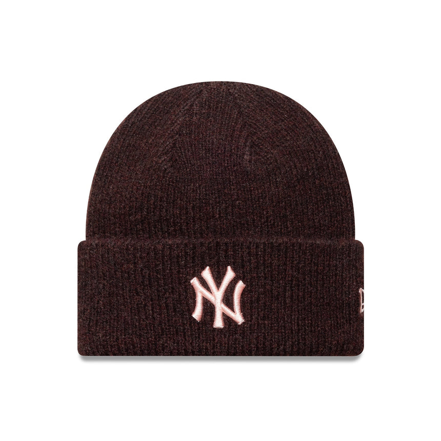 Czapka beanie New York Yankees, damska z szerokim ściągaczem, New Era, czerwona