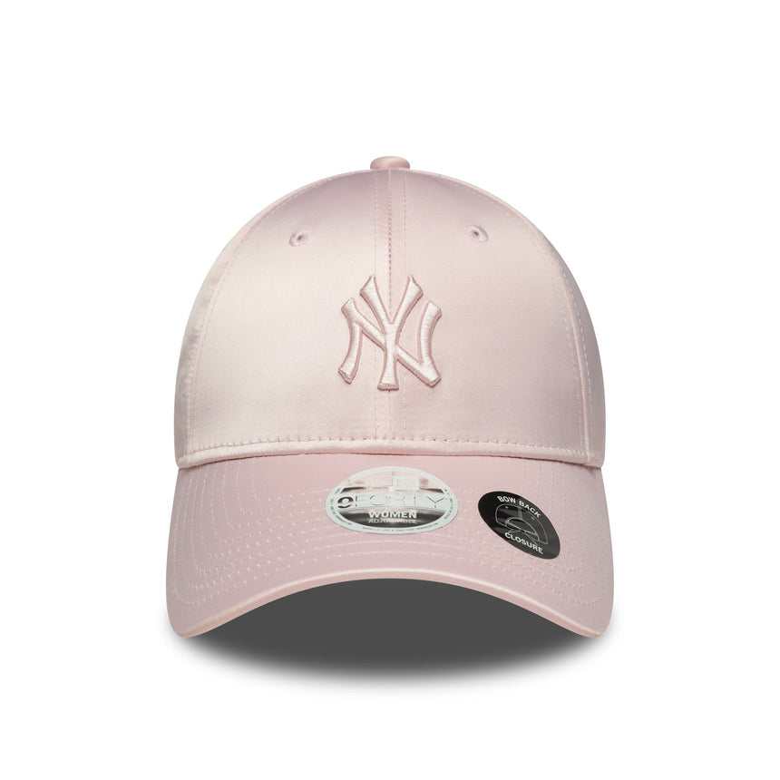 Czapka New York Yankees, satynowa kokarda z tyłu, New Era, 9FORTY, różowy