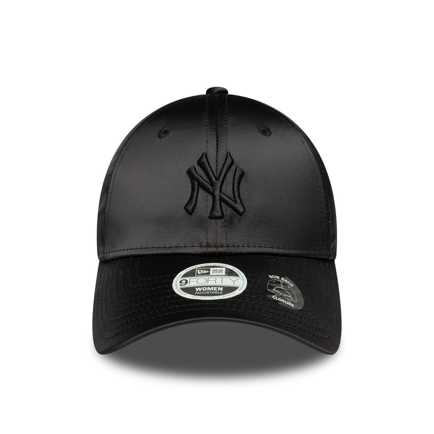 Czapka New York Yankees, tył z satynową kokardą, New Era, 9FORTY, damska, czarna