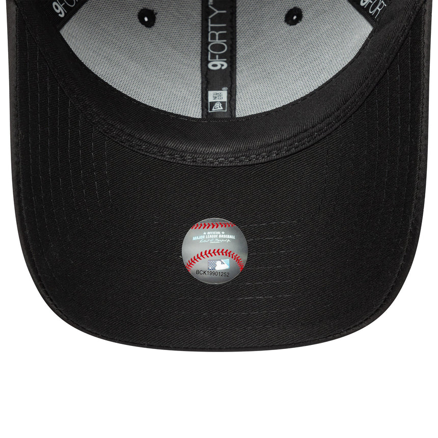 Czapka New York Yankees, tył z satynową kokardą, New Era, 9FORTY, damska, czarna