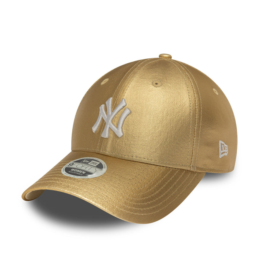 Czapka New York Yankees z metalowym pinem, New Era, 9FORTY, dla kobiet, złoty
