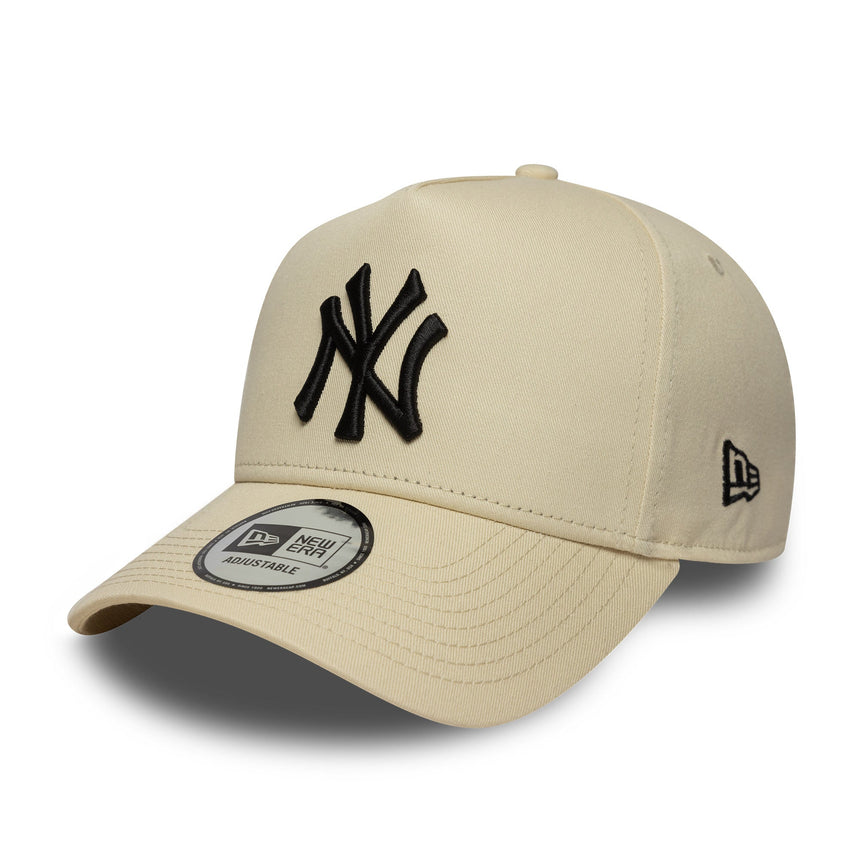 Czapka New York Yankees, beżowa, z boczną naszywką, A-frame, New Era, 9FORTY