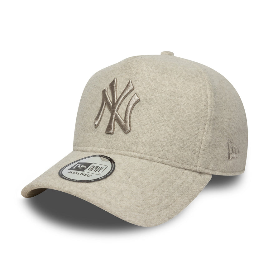 Czapka New York Yankees, meltonowa czapka typu A-frame, w kamuflażu, szara