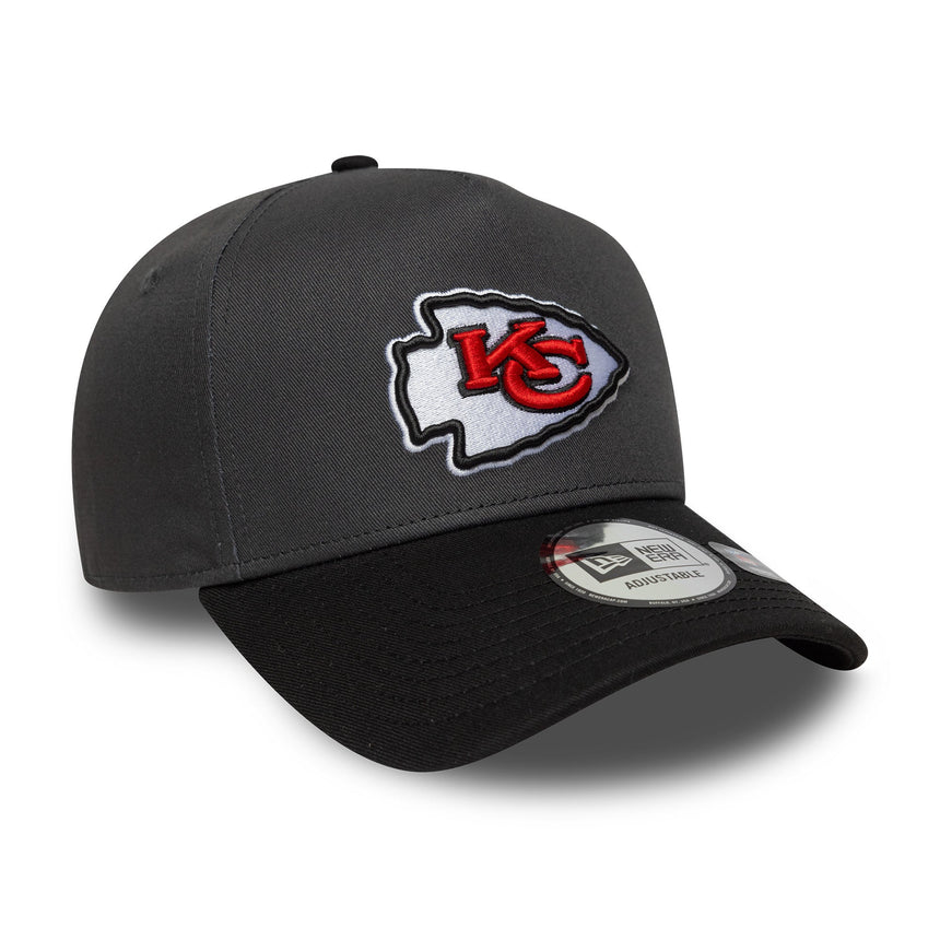 Czapka Kansas City Chiefs, nieskazitelna pinezka, New Era, 9FORTY, szara