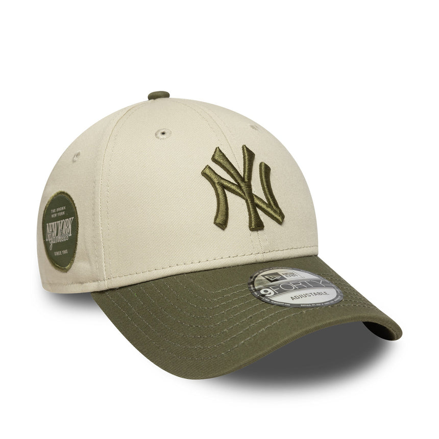 Czapka New York Yankees, naszywka boczna, New Era, 9FORTY, kamuflaż, szary