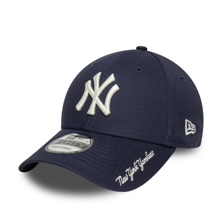 czapka New York Yankees, napis na daszku, New Era, 9FORTY, niebieski,