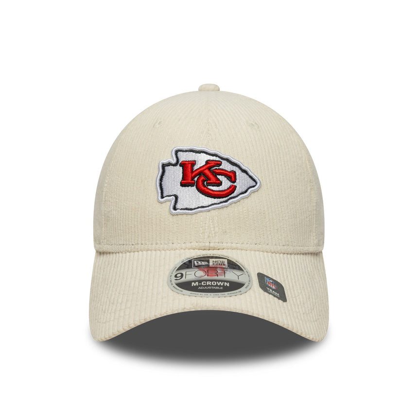 Czapka Kansas City Chiefs, kordowa, New Era, 9FORTY, beżowa