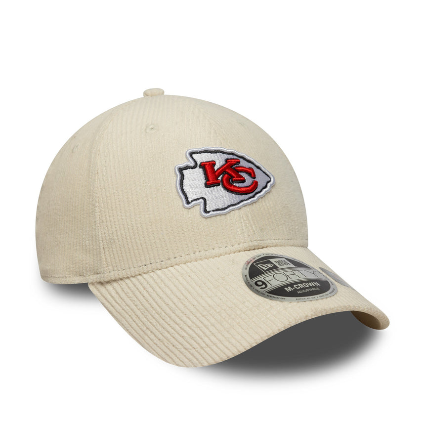 Czapka Kansas City Chiefs z sznurkiem, New Era, 9FORTY, beżowa