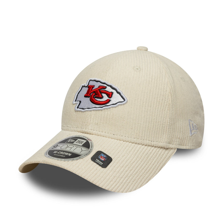Czapka Kansas City Chiefs, kordowa, New Era, 9FORTY, beżowa