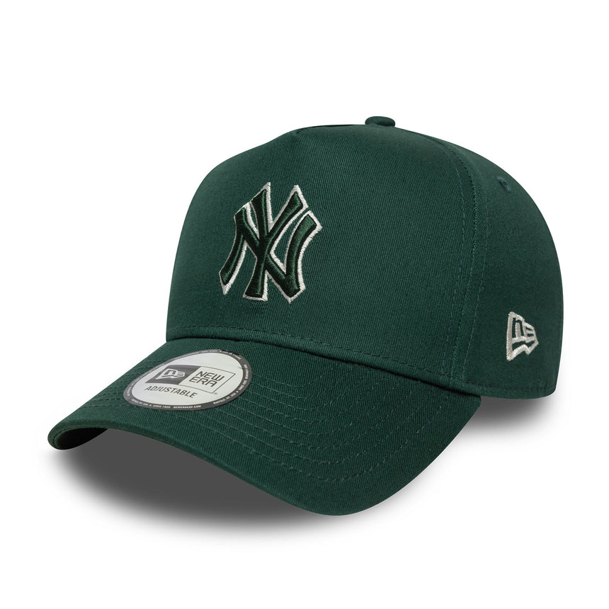 czapka New York Yankees, z konturową ramką, New Era, 9FORTY, w jednolitym kolorze, zielona