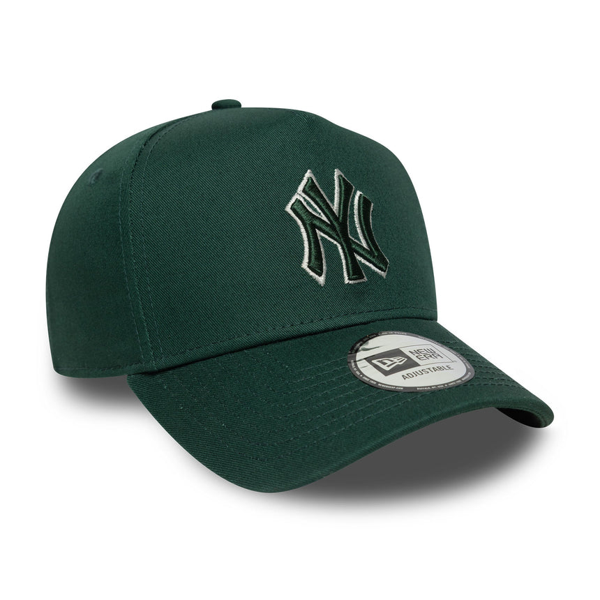 czapka New York Yankees, z konturową ramką, New Era, 9FORTY, w jednolitym kolorze, zielona