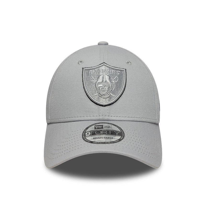 czapka Los Angeles Raiders, kontur drużyny, New Era, 9FORTY, szara