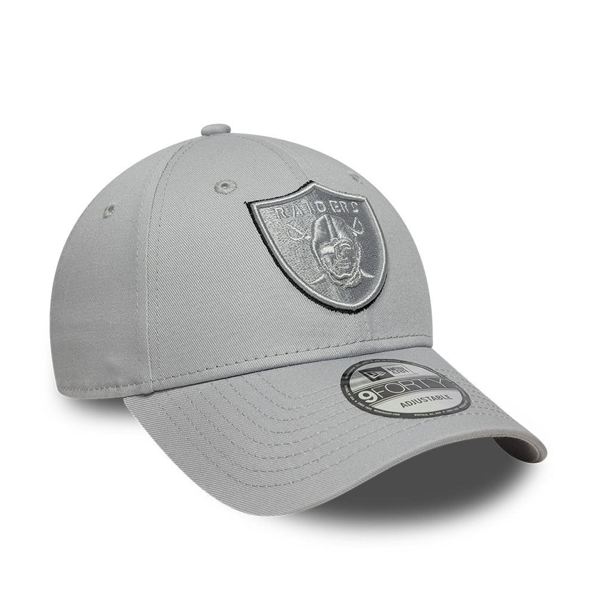 czapka Los Angeles Raiders, kontur drużyny, New Era, 9FORTY, szara
