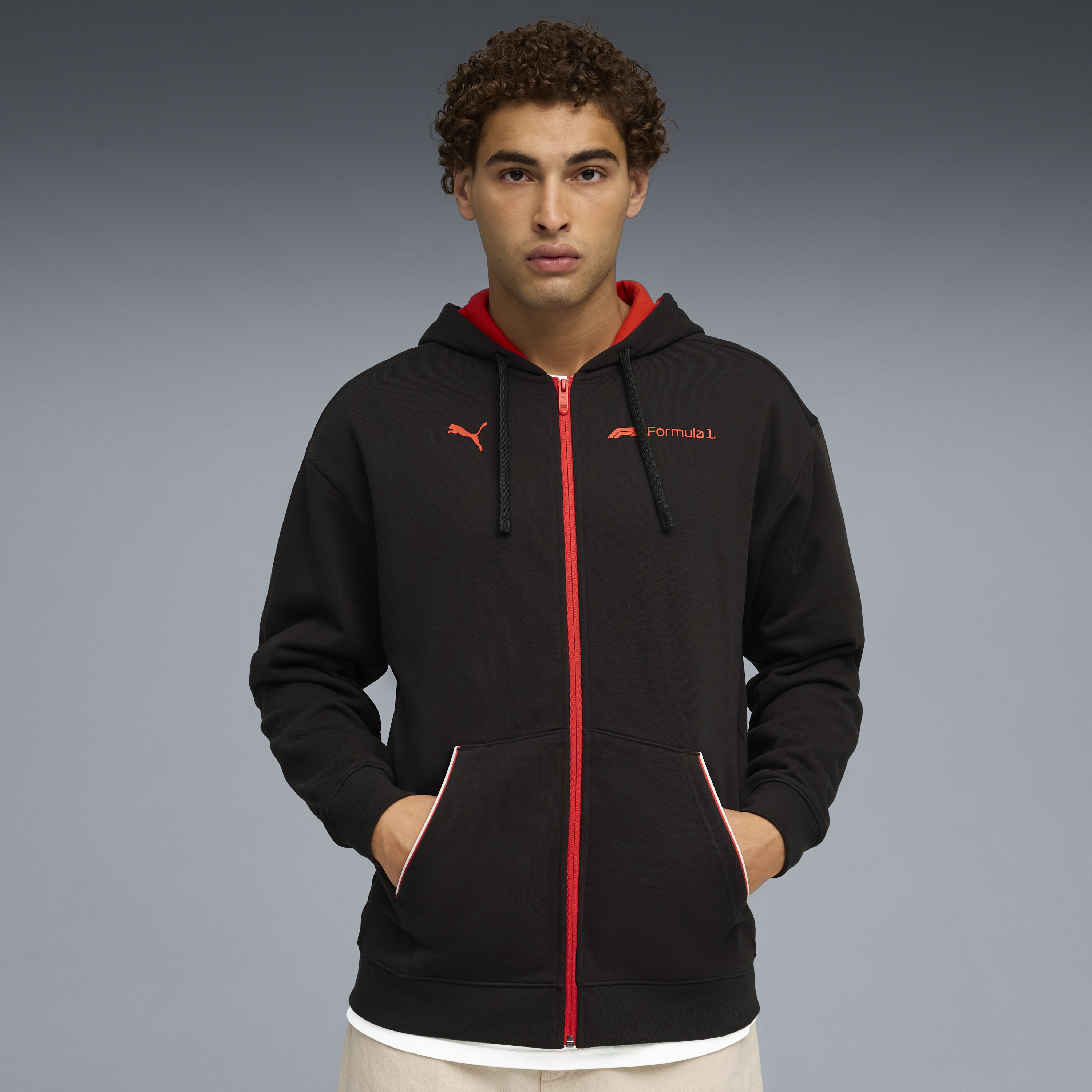 Bluza F1 z kapturem, Puma, Essential+, na zamek, czarna 🔥