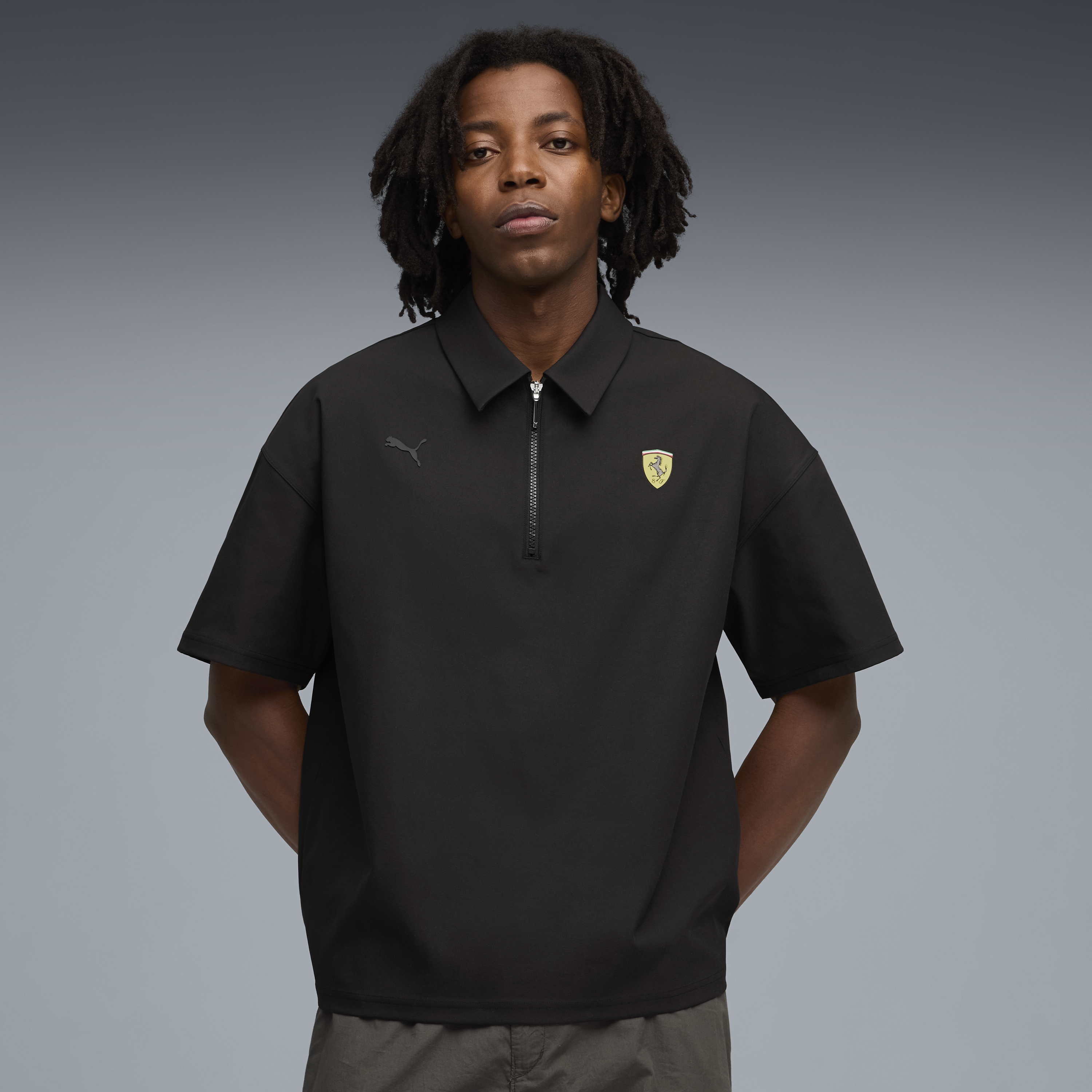 Koszulka polo Ferrari, Puma, premium, czarna 🔥