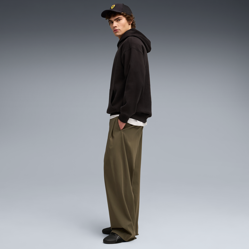 Bluza z kapturem Ferrari, Puma, odzież sportowa, logo tarczy, czarna 🔥