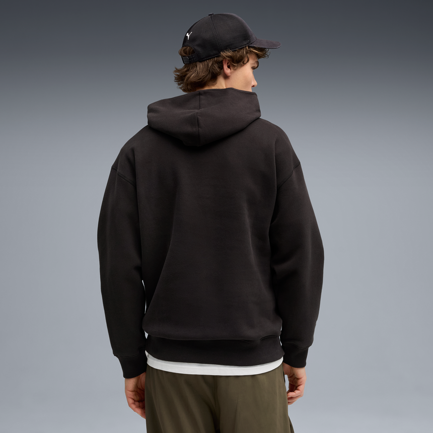 Bluza z kapturem Ferrari, Puma, odzież sportowa, logo tarczy, czarna 🔥