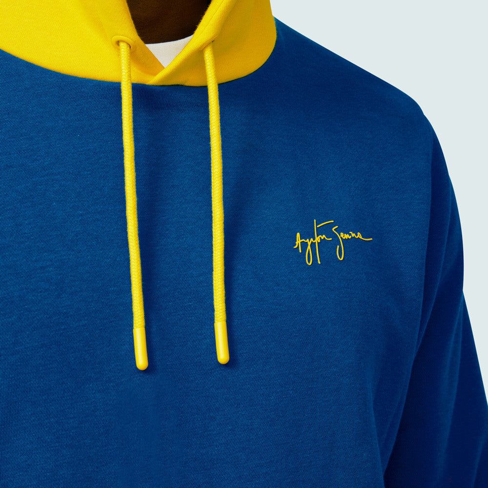 Svetr Ayrton Senna, pruhovaný pánský, modrý, 2021 - FansBRANDS®