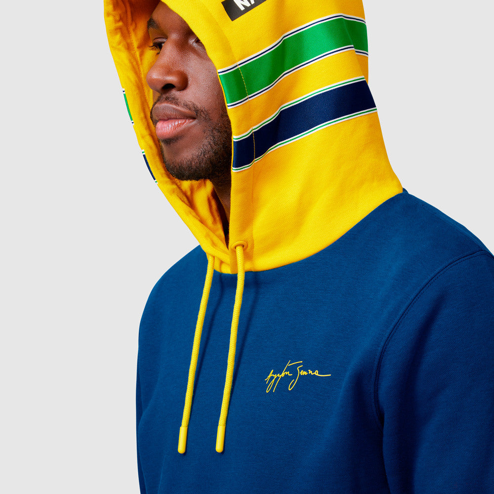 Svetr Ayrton Senna, pruhovaný pánský, modrý, 2021 - FansBRANDS®