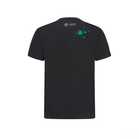 Tričko Mercedes Lewis Hamilton, LEWIS #44, černé, 2022 - FansBRANDS®